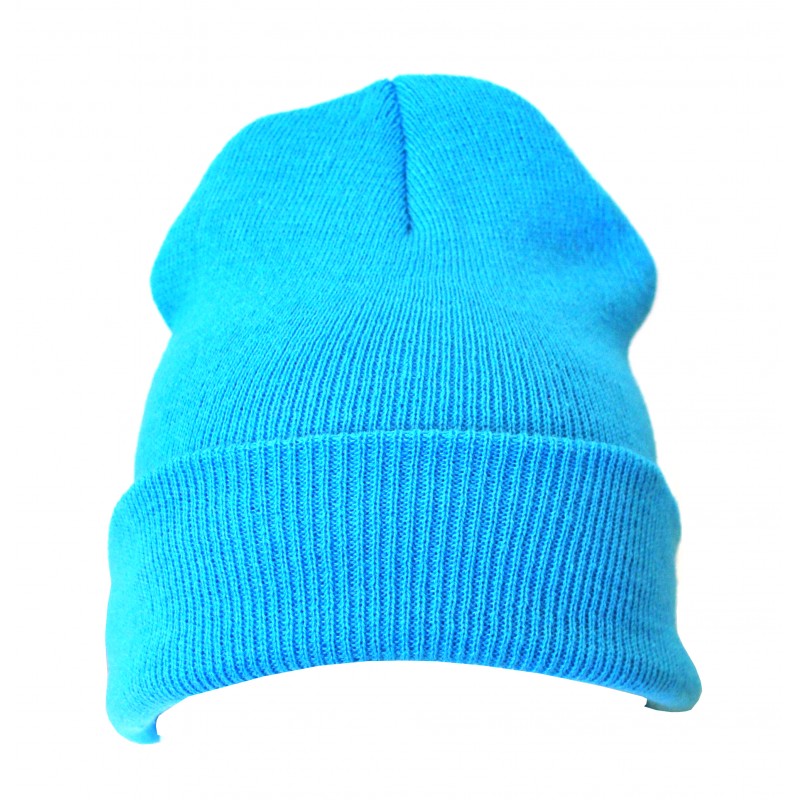 Plain Baby Blue Casual Warm Winter Beanie Hat (Pack of 1)